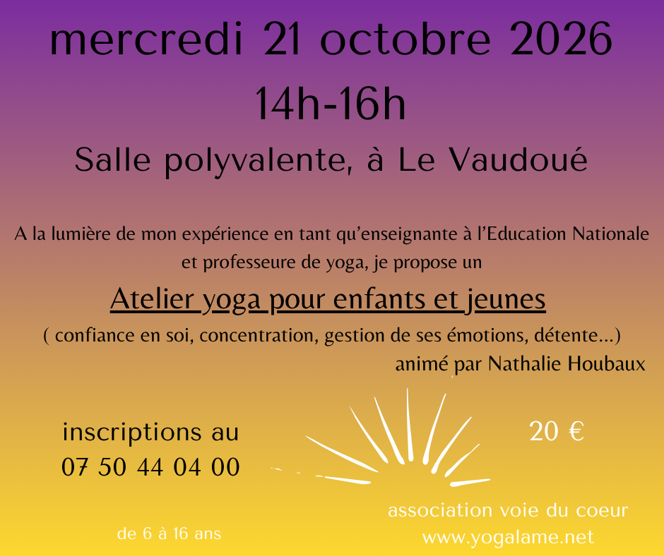 Atelier yoga enfants et jeunes